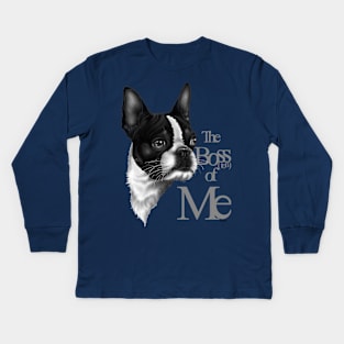 The Boss(ton) of me Kids Long Sleeve T-Shirt